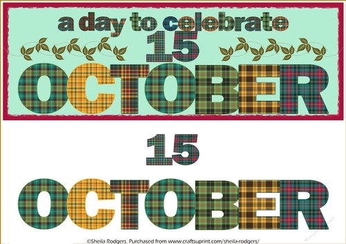 DAY OF THE YEAR - OCTOBER 15