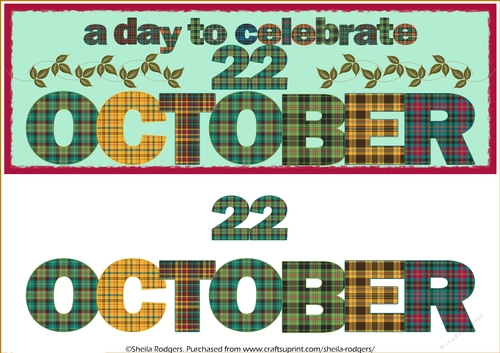 DAY OF THE YEAR - OCTOBER 22