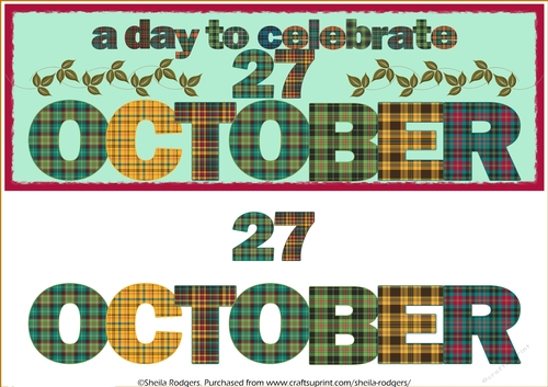 DAY OF THE YEAR - OCTOBER 27