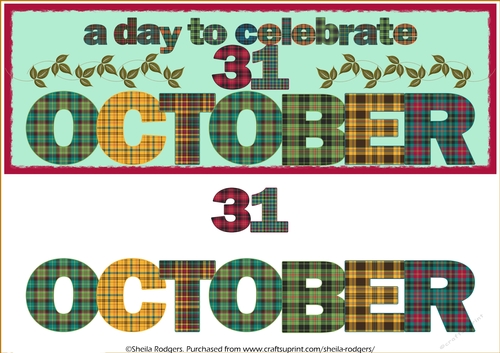DAY OF THE YEAR - OCTOBER 31