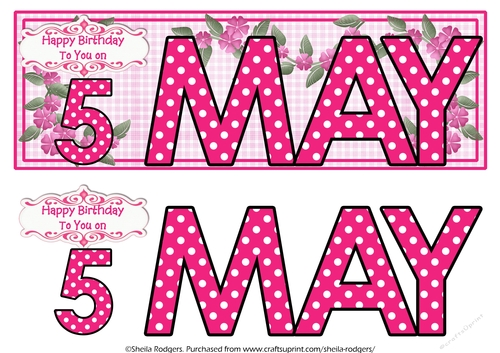 DAY OF THE YEAR FEMALE - MAY 5