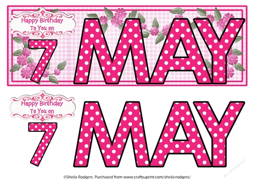 DAY OF THE YEAR FEMALE - MAY 7