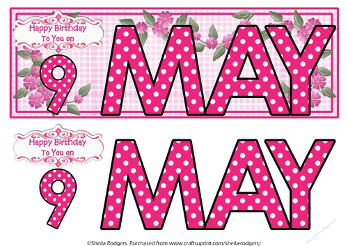 DAY OF THE YEAR FEMALE - MAY 9