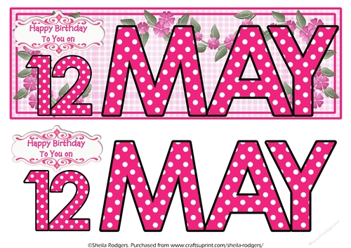 DAY OF THE YEAR FEMALE - MAY 12