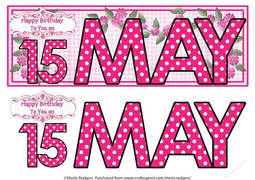 DAY OF THE YEAR FEMALE - MAY 15