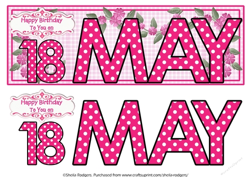 DAY OF THE YEAR FEMALE - MAY 18