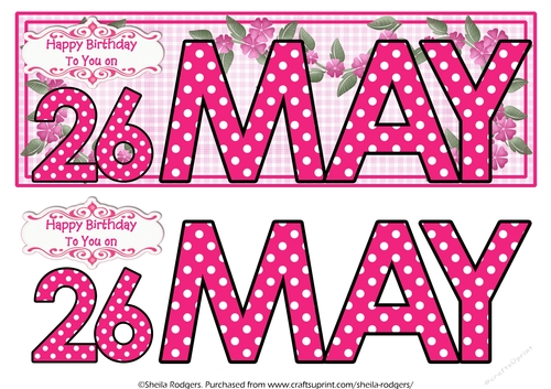 DAY OF THE YEAR FEMALE - MAY 26