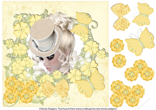 Blonde With Butterflies