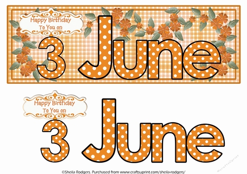 DAY OF THE YEAR FEMALE - JUNE 3