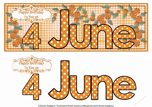 DAY OF THE YEAR FEMALE - JUNE 4