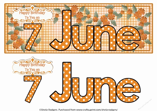 DAY OF THE YEAR FEMALE - JUNE 7