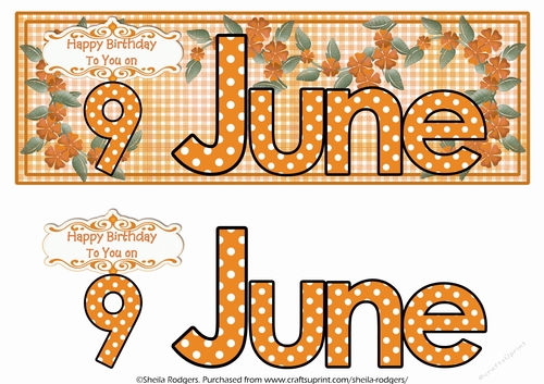 DAY OF THE YEAR FEMALE - JUNE 9