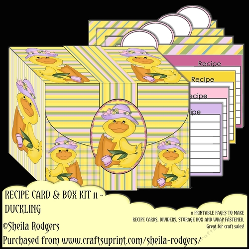 Recipe Card and Box Kit 11 - Duckling