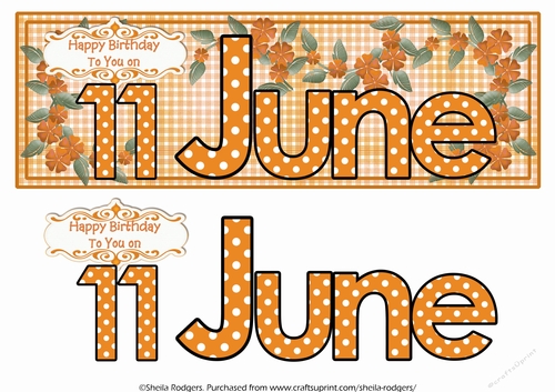 DAY OF THE YEAR FEMALE - JUNE 11