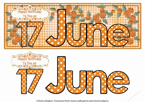DAY OF THE YEAR FEMALE - JUNE 17