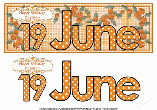 DAY OF THE YEAR FEMALE - JUNE 19