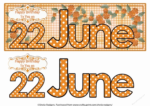 DAY OF THE YEAR FEMALE - JUNE 22