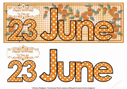 DAY OF THE YEAR FEMALE - JUNE 23