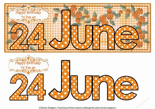 DAY OF THE YEAR FEMALE - JUNE 24