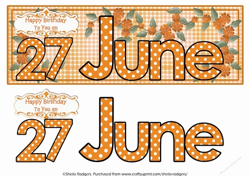 DAY OF THE YEAR FEMALE - JUNE 27