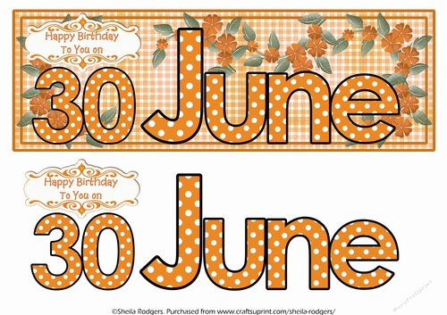 DAY OF THE YEAR FEMALE - JUNE 30