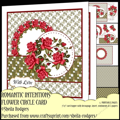 ROMANTIC INTENTIONS FLOWER CIRCLE CARD