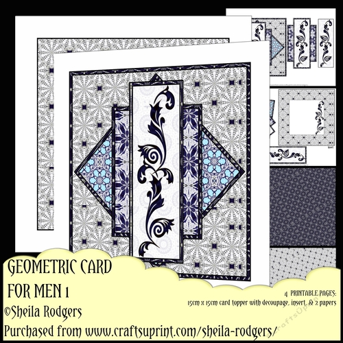 GEOMETRIC CARD FOR MEN 1