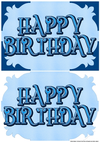A5 BLUE HAPPY BIRTHDAY