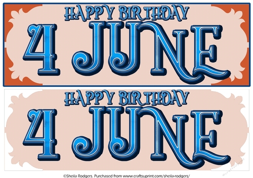 DAY OF THE YEAR - MALE - JUNE 4