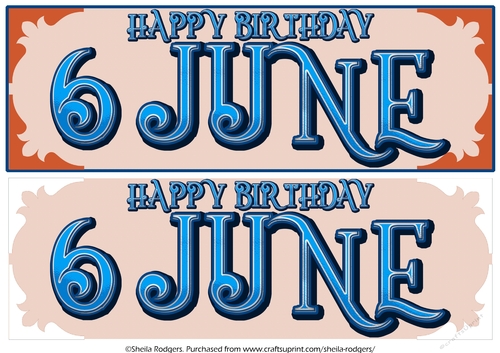 DAY OF THE YEAR - MALE - JUNE 6