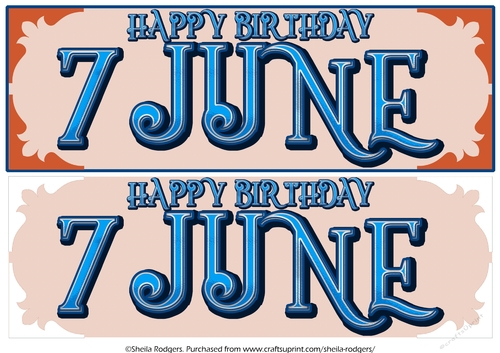 DAY OF THE YEAR - MALE - JUNE 7