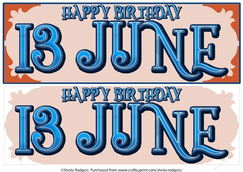 DAY OF THE YEAR - MALE - JUNE 13