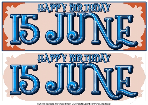 DAY OF THE YEAR - MALE - JUNE 15