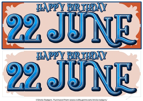 DAY OF THE YEAR - MALE - JUNE 22
