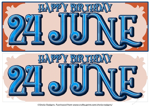 DAY OF THE YEAR - MALE - JUNE 24