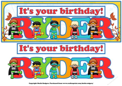 SUPERHERO NAMES - RYDER