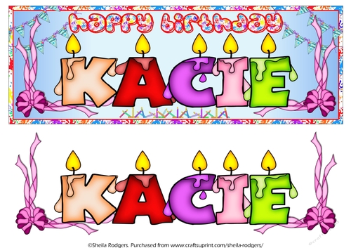 BIRTHDAY CANDLES NAMES - KACIE