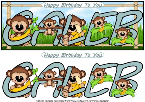 LITTLE MONKEYS NAMES - CALEB