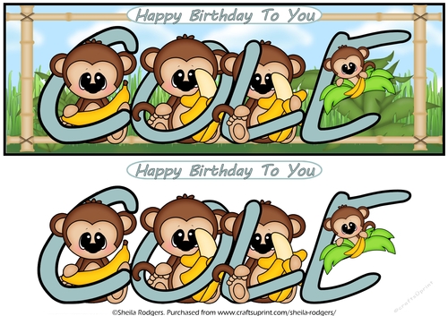 LITTLE MONKEYS NAMES - COLE