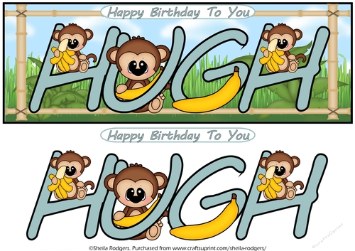 LITTLE MONKEYS NAMES - HUGH