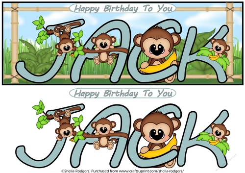 LITTLE MONKEYS NAMES - JACK