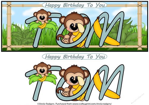 LITTLE MONKEYS NAMES - TOM