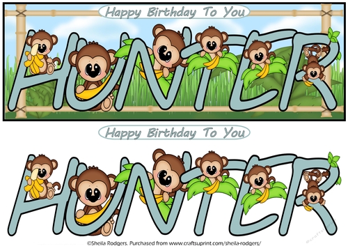 LITTLE MONKEYS NAMES - HUNTER