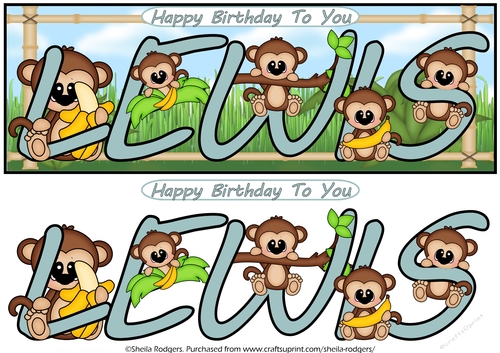 LITTLE MONKEYS NAMES - LEWIS