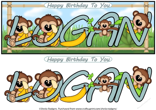 LITTLE MONKEYS NAMES - LOGAN