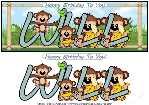 LITTLE MONKEYS NAMES - WILL