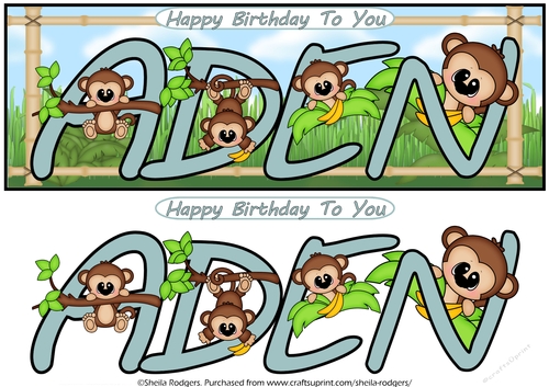 LITTLE MONKEYS NAMES - ADEN
