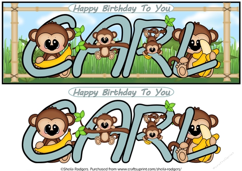LITTLE MONKEYS NAMES - CARL