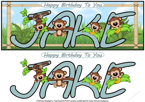 LITTLE MONKEYS NAMES - JAKE