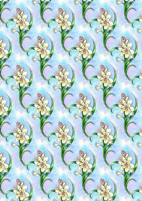 Flower Painting Backing Paper